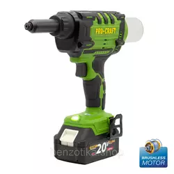 Акумуляторний заклепувальний пістолет Procraft PRG20 (з 2 акб та зп) Акумуляторний заклепувальний пістолет Procraft PRG20 (з 2 акб та зп)