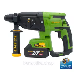 Акумуляторний перфоратор Procraft PHA40 Кейс (з 2 акб та ЗП) Акумуляторний перфоратор Procraft PHA40 Кейс (з 2 акб та ЗП)